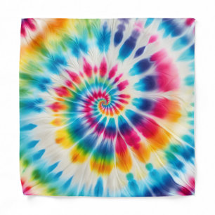 Psychedelic Tie Dye Groovy Retro Pocket Square Bandana