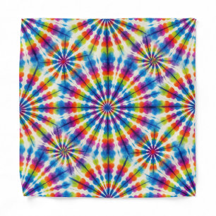 Psychedelic Tie Dye Groovy Retro Pocket Square Bandana