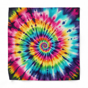 Psychedelic Tie Dye Groovy Retro Pocket Square Bandana