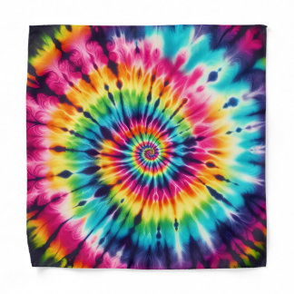 Psychedelic Tie Dye | Groovy Retro Pocket Square Bandana