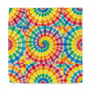 Psychedelic Tie Dye Groovy Retro Pocket Square Bandana