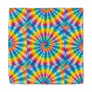 Psychedelic Tie Dye Groovy Retro Pocket Square Bandana