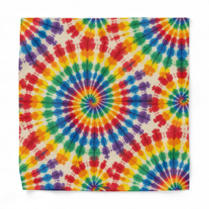 Psychedelic Tie Dye Groovy Retro Pocket Square Bandana