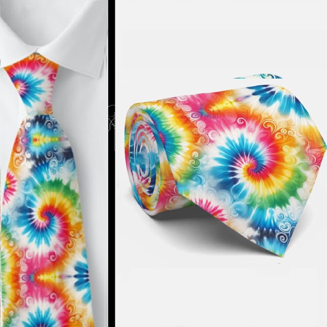Psychedelic Tie-Dye Pattern Neck Tie (Creator Uploaded)