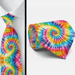 Psychedelic Tie-Dye Pattern Neck Tie