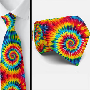 Psychedelic Tie-Dye Pattern Neck Tie