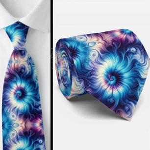 Psychedelic Tie-Dye Pattern Neck Tie
