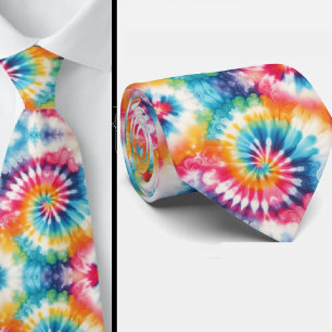 Psychedelic Tie-Dye Pattern Neck Tie