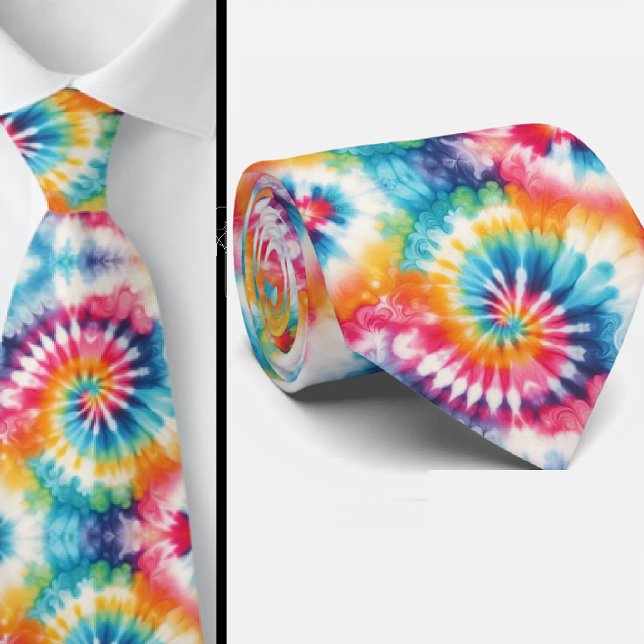 Psychedelic Tie-Dye Pattern Neck Tie (Creator Uploaded)