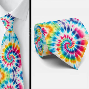 Psychedelic Tie-Dye Pattern Neck Tie