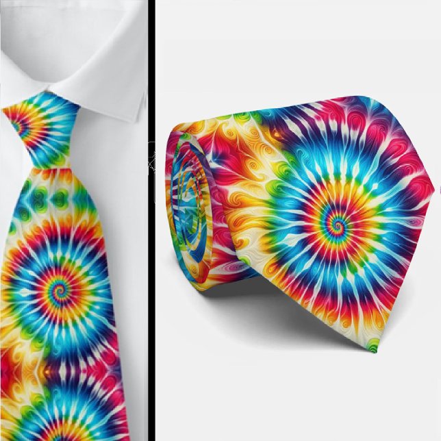 Psychedelic Tie-Dye Pattern Neck Tie (Creator Uploaded)