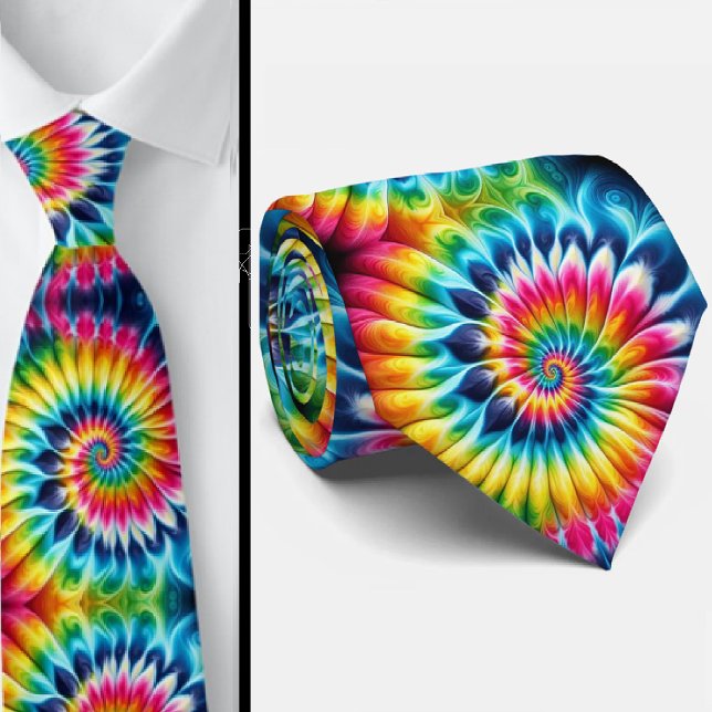 Psychedelic Tie-Dye Pattern Neck Tie (Creator Uploaded)