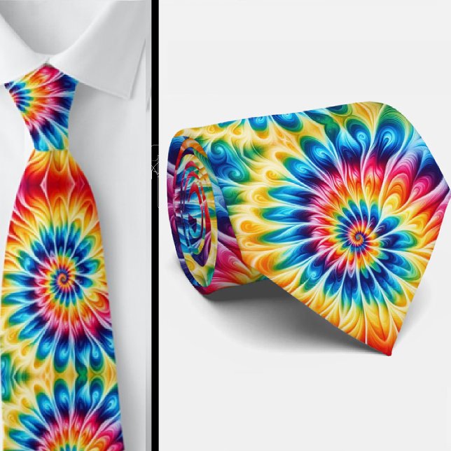 Psychedelic Tie-Dye Pattern Neck Tie (Creator Uploaded)