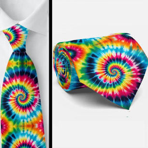 Psychedelic Tie-Dye Pattern Neck Tie