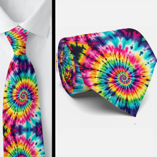 Psychedelic Tie-Dye Pattern Neck Tie
