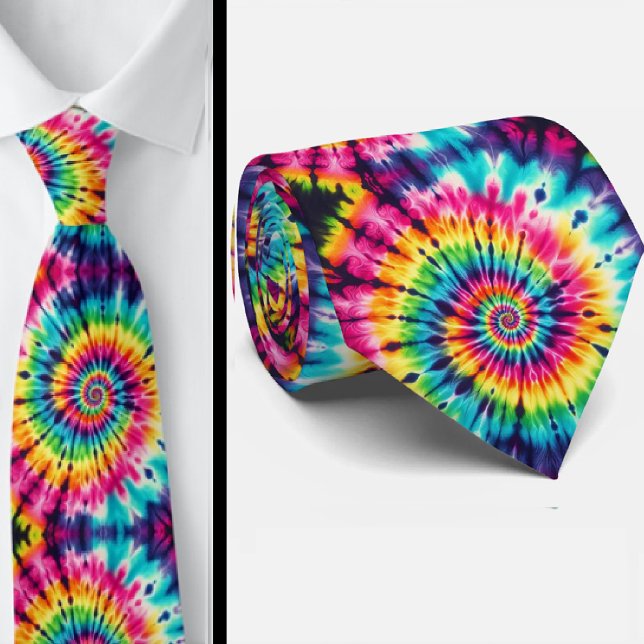 Psychedelic Tie-Dye Pattern Neck Tie (Creator Uploaded)