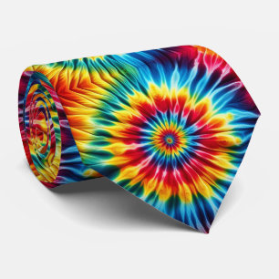Psychedelic Tie-Dye Pattern Neck Tie