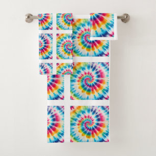 Psychedelic Tie Dye Pattern Towel Set