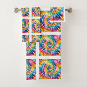 Psychedelic Tie Dye Pattern Towel Set