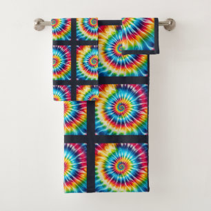 Psychedelic Tie Dye Pattern Towel Set
