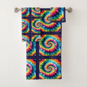 Psychedelic Tie Dye Pattern Towel Set