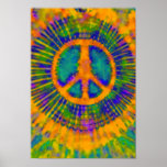 psychedelic peace sign poster | Zazzle