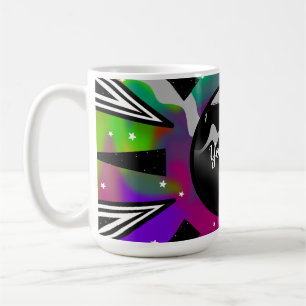 Psychedelic Tie-Dye Planet and Abstract Designs Coffee Mug
