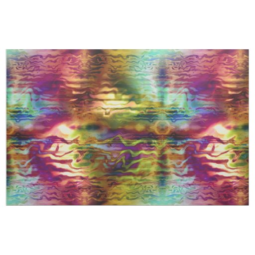 Psychedelic Tie Dye Rainbow Grunge Pattern Fabric