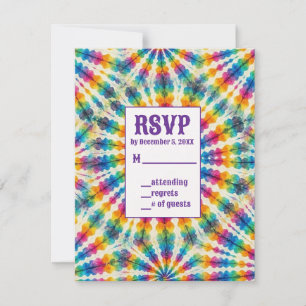 Psychedelic Tie Dye RSVP Cards