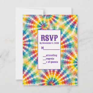 Psychedelic Tie Dye RSVP Cards