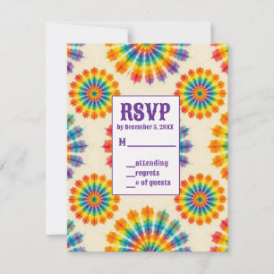 Psychedelic Tie Dye RSVP Cards