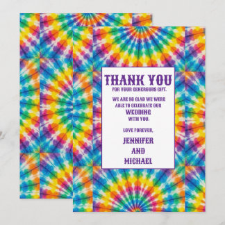 Psychedelic Tie Dye Thank You Cards