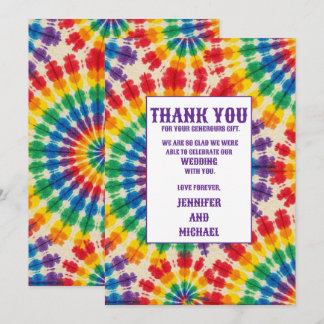 Psychedelic Tie Dye Thank You Cards