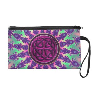 Psychedelic Tie-Dye with Purple Celtic Knot Clutch