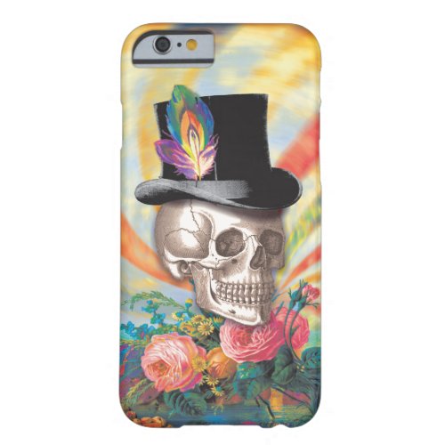 Psychedelic Top Hat Skull Barely There iPhone 6 Case