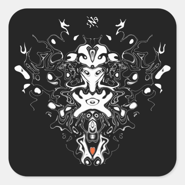 Psychedelic totem v2 square sticker (Front)
