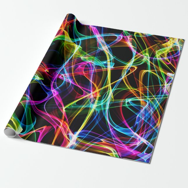 Psychedelic Trance Art Wrapping Paper (Unrolled)