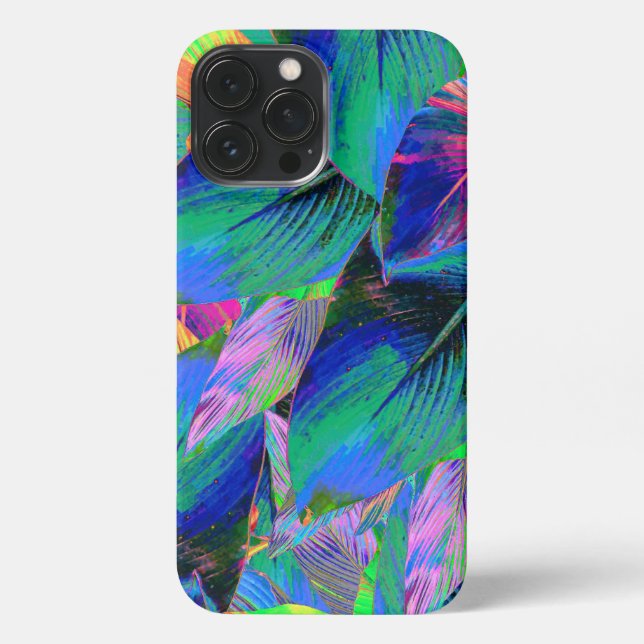 Psychedelic Tree Leaves iPhone Case (Back)