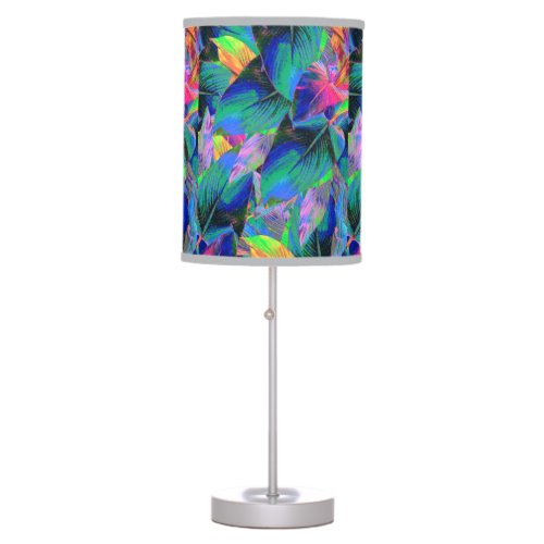 Psychedelic Tree Leaves Table Lamp