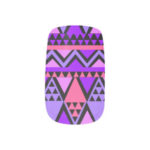 psychedelic triangles minx nail art