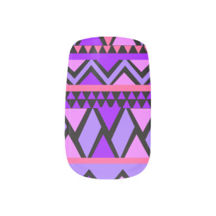 psychedelic triangles minx nail art