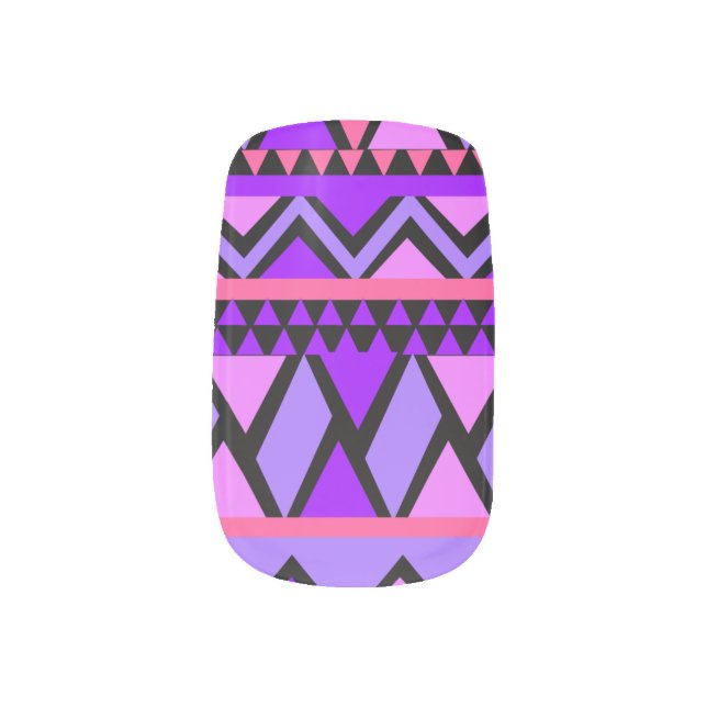 psychedelic triangles minx nail art (Left Thumb)