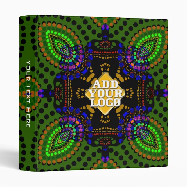 Psychedelic Tribal Geometry Binder (Front/Spine)