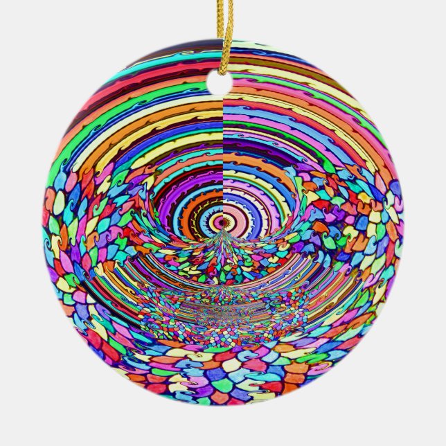 Psychedelic Trip Ceramic Ornament (Front)