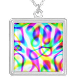 Psychedelic Trip Strings Silver Plated Necklace