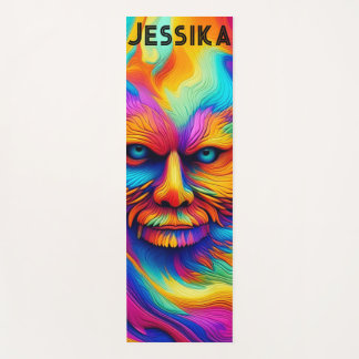 Psychedelic Trippy Colorful Abstract Paint Splash Yoga Mat