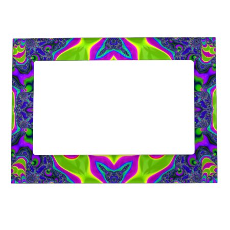 Psychedelic Trippy Pattern Magnetic Frame