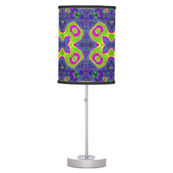 Psychedelic Trippy Pattern Table Lamp by TeensEyeCandy at Zazzle