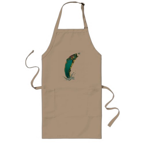 Psychedelic Trout Fishing Long Apron