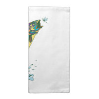 Vintage Rainbow Trout Fisherman Fishing for Fish Cloth Napkin, Zazzle